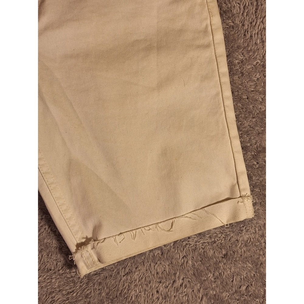 Levi Strauss Mens White Denim Cut Off Shorts Size 31 Distressed Frayed Hem - Picture 5 of 13